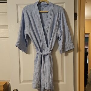 Croft & Barrow Light Blue Waffle Knit Robe